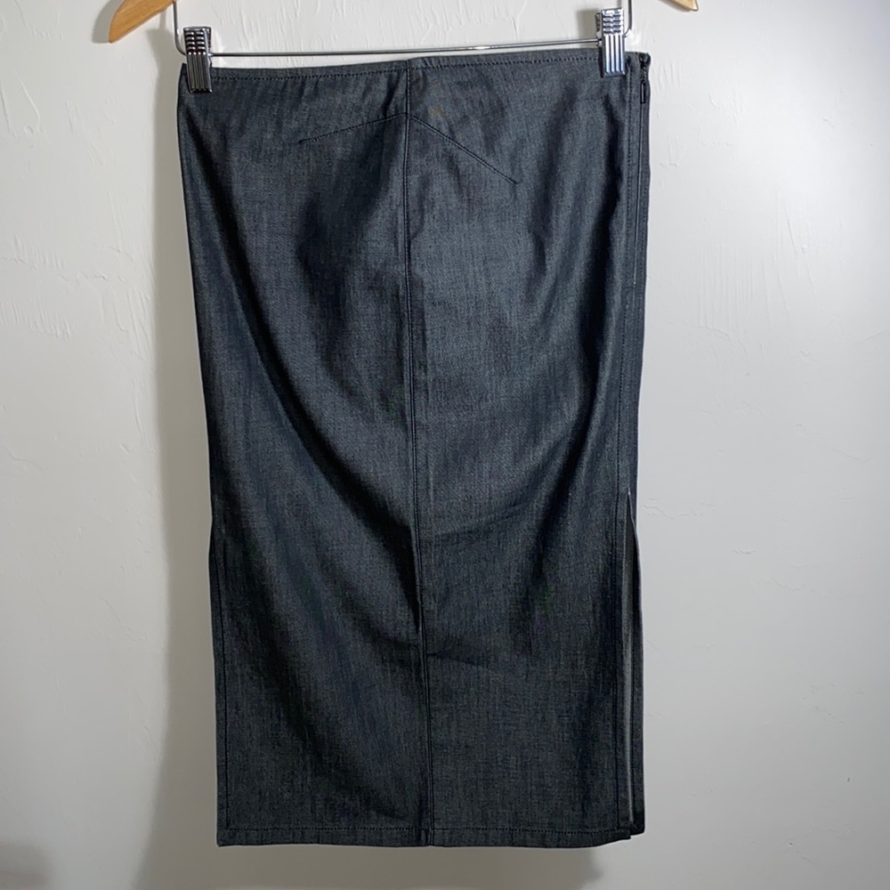 Gucci Black Jean Pencil Skirt with slit on both sides.Size 38 EU, 6 US
